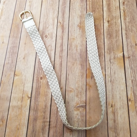 Michael Kors Accessories - Michael Kors White Leather Braided Belt Michael Kors Accessories - Michael Kors White Leather Braided Belt